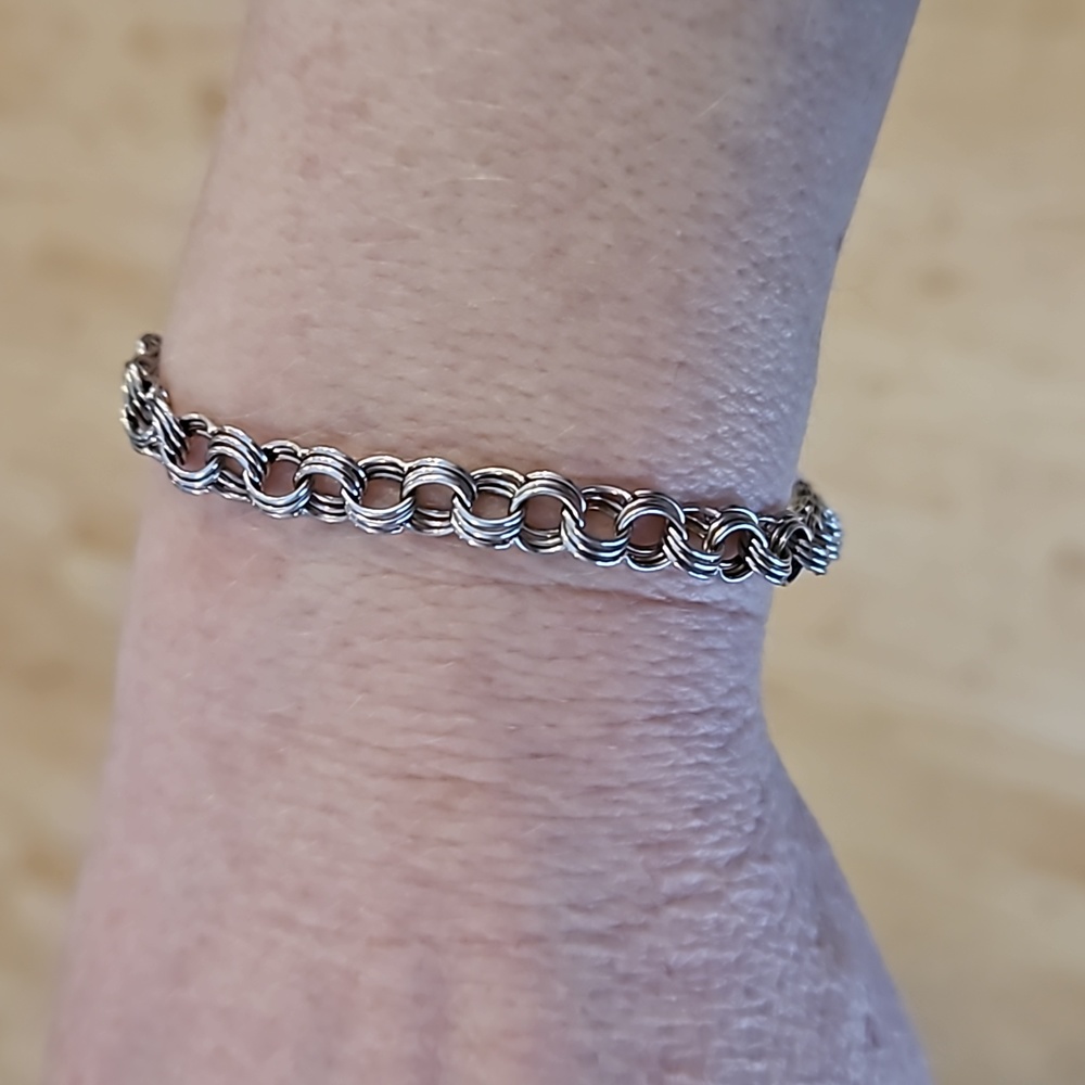 JB (Jacoby Bender) Silver Overlay Signed Bracelet Jaboby Bender